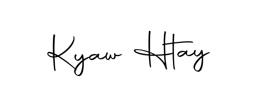 The best way (Autography-DOLnW) to make a short signature is to pick only two or three words in your name. The name Kyaw Htay include a total of six letters. For converting this name. Kyaw Htay signature style 10 images and pictures png