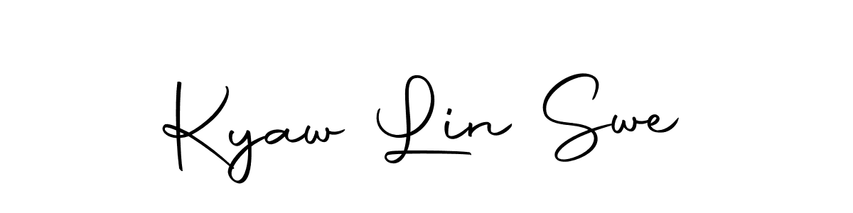 Make a beautiful signature design for name Kyaw Lin Swe. With this signature (Autography-DOLnW) style, you can create a handwritten signature for free. Kyaw Lin Swe signature style 10 images and pictures png