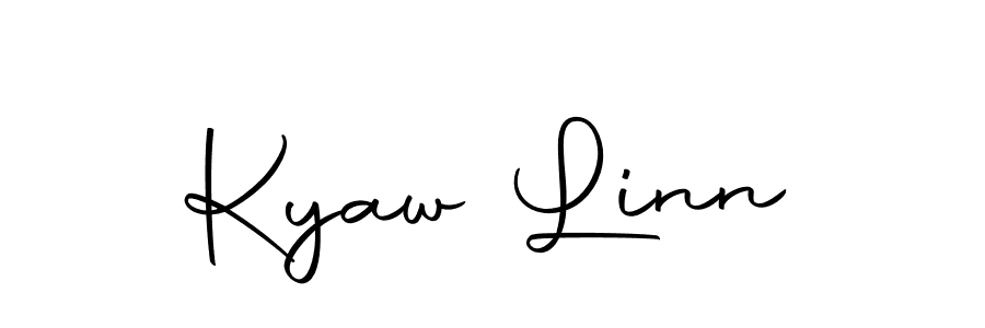 Use a signature maker to create a handwritten signature online. With this signature software, you can design (Autography-DOLnW) your own signature for name Kyaw Linn. Kyaw Linn signature style 10 images and pictures png