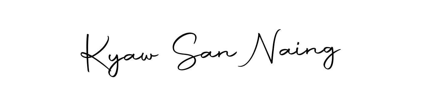 You can use this online signature creator to create a handwritten signature for the name Kyaw San Naing. This is the best online autograph maker. Kyaw San Naing signature style 10 images and pictures png
