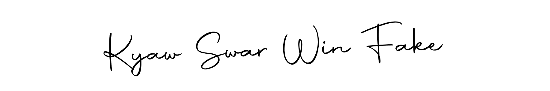 Make a beautiful signature design for name Kyaw Swar Win Fake. With this signature (Autography-DOLnW) style, you can create a handwritten signature for free. Kyaw Swar Win Fake signature style 10 images and pictures png