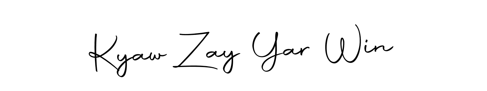 Use a signature maker to create a handwritten signature online. With this signature software, you can design (Autography-DOLnW) your own signature for name Kyaw Zay Yar Win. Kyaw Zay Yar Win signature style 10 images and pictures png