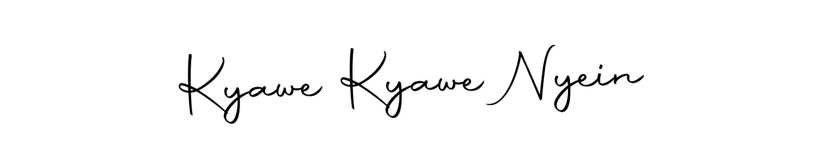 You should practise on your own different ways (Autography-DOLnW) to write your name (Kyawe Kyawe Nyein) in signature. don't let someone else do it for you. Kyawe Kyawe Nyein signature style 10 images and pictures png