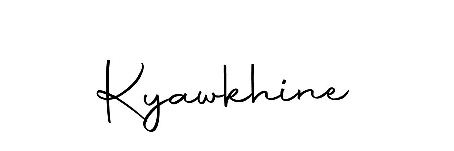 You can use this online signature creator to create a handwritten signature for the name Kyawkhine. This is the best online autograph maker. Kyawkhine signature style 10 images and pictures png