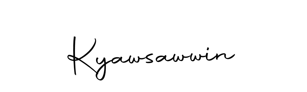 Kyawsawwin stylish signature style. Best Handwritten Sign (Autography-DOLnW) for my name. Handwritten Signature Collection Ideas for my name Kyawsawwin. Kyawsawwin signature style 10 images and pictures png