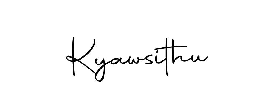 Make a beautiful signature design for name Kyawsithu. With this signature (Autography-DOLnW) style, you can create a handwritten signature for free. Kyawsithu signature style 10 images and pictures png