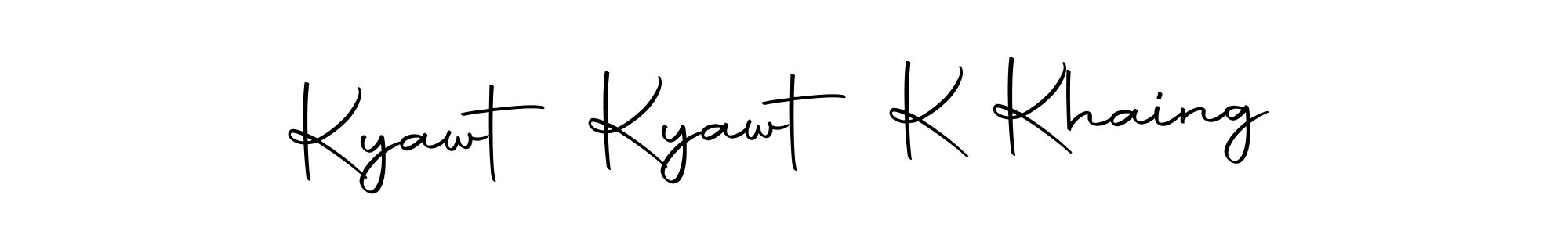You can use this online signature creator to create a handwritten signature for the name Kyawt Kyawt K Khaing. This is the best online autograph maker. Kyawt Kyawt K Khaing signature style 10 images and pictures png