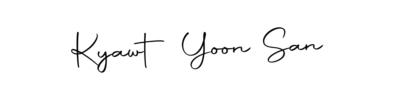 Make a beautiful signature design for name Kyawt Yoon San. Use this online signature maker to create a handwritten signature for free. Kyawt Yoon San signature style 10 images and pictures png