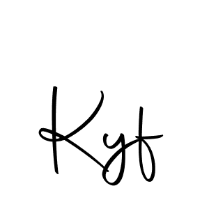 Create a beautiful signature design for name Kyf. With this signature (Autography-DOLnW) fonts, you can make a handwritten signature for free. Kyf signature style 10 images and pictures png