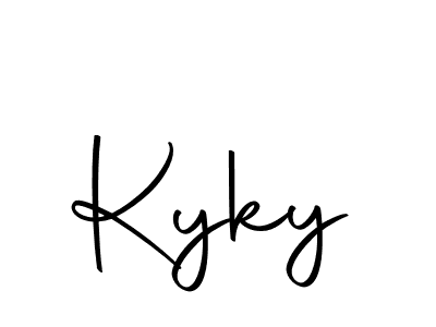 Kyky stylish signature style. Best Handwritten Sign (Autography-DOLnW) for my name. Handwritten Signature Collection Ideas for my name Kyky. Kyky signature style 10 images and pictures png