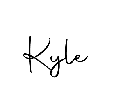 Design your own signature with our free online signature maker. With this signature software, you can create a handwritten (Autography-DOLnW) signature for name Kyle. Kyle signature style 10 images and pictures png