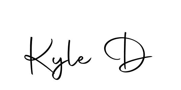 Design your own signature with our free online signature maker. With this signature software, you can create a handwritten (Autography-DOLnW) signature for name Kyle D. Kyle D signature style 10 images and pictures png