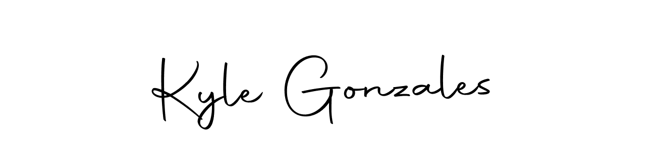Create a beautiful signature design for name Kyle Gonzales. With this signature (Autography-DOLnW) fonts, you can make a handwritten signature for free. Kyle Gonzales signature style 10 images and pictures png