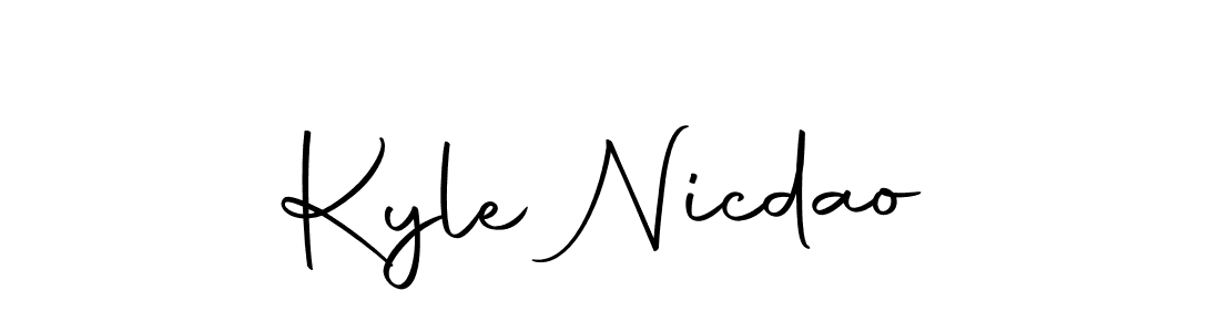 Create a beautiful signature design for name Kyle Nicdao. With this signature (Autography-DOLnW) fonts, you can make a handwritten signature for free. Kyle Nicdao signature style 10 images and pictures png