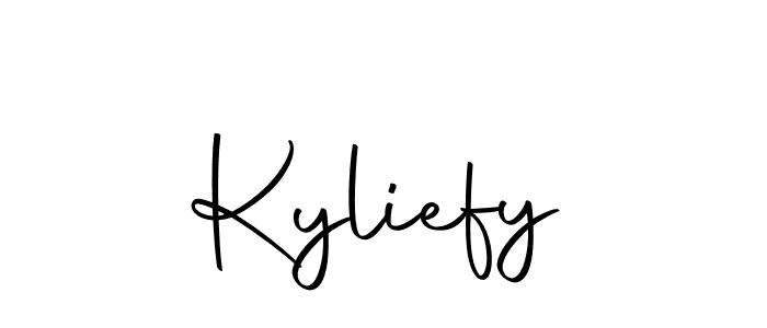 Design your own signature with our free online signature maker. With this signature software, you can create a handwritten (Autography-DOLnW) signature for name Kyliefy. Kyliefy signature style 10 images and pictures png