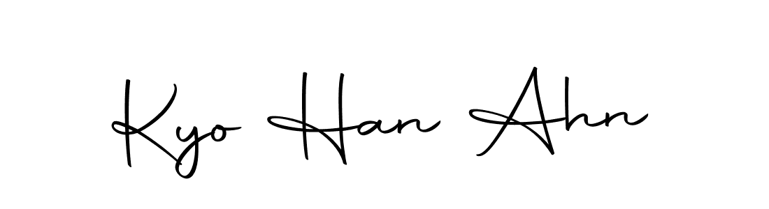 How to make Kyo Han Ahn name signature. Use Autography-DOLnW style for creating short signs online. This is the latest handwritten sign. Kyo Han Ahn signature style 10 images and pictures png
