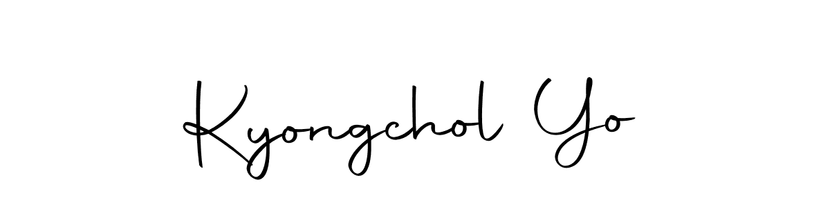 Kyongchol Yo stylish signature style. Best Handwritten Sign (Autography-DOLnW) for my name. Handwritten Signature Collection Ideas for my name Kyongchol Yo. Kyongchol Yo signature style 10 images and pictures png