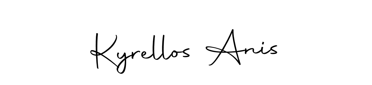 How to make Kyrellos Anis name signature. Use Autography-DOLnW style for creating short signs online. This is the latest handwritten sign. Kyrellos Anis signature style 10 images and pictures png