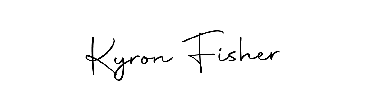 Here are the top 10 professional signature styles for the name Kyron Fisher. These are the best autograph styles you can use for your name. Kyron Fisher signature style 10 images and pictures png