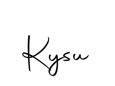 How to make Kysu signature? Autography-DOLnW is a professional autograph style. Create handwritten signature for Kysu name. Kysu signature style 10 images and pictures png