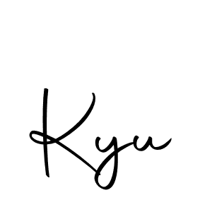 How to make Kyu name signature. Use Autography-DOLnW style for creating short signs online. This is the latest handwritten sign. Kyu signature style 10 images and pictures png