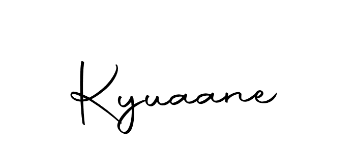 Kyuaane stylish signature style. Best Handwritten Sign (Autography-DOLnW) for my name. Handwritten Signature Collection Ideas for my name Kyuaane. Kyuaane signature style 10 images and pictures png