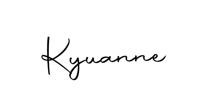 How to make Kyuanne name signature. Use Autography-DOLnW style for creating short signs online. This is the latest handwritten sign. Kyuanne signature style 10 images and pictures png