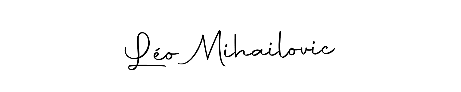 Make a beautiful signature design for name Léo Mihailovic. With this signature (Autography-DOLnW) style, you can create a handwritten signature for free. Léo Mihailovic signature style 10 images and pictures png