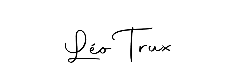 You should practise on your own different ways (Autography-DOLnW) to write your name (Léo Trux) in signature. don't let someone else do it for you. Léo Trux signature style 10 images and pictures png