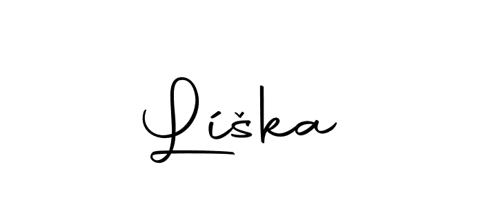 Use a signature maker to create a handwritten signature online. With this signature software, you can design (Autography-DOLnW) your own signature for name Líška. Líška signature style 10 images and pictures png