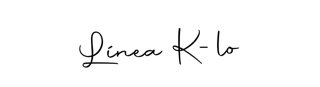 Design your own signature with our free online signature maker. With this signature software, you can create a handwritten (Autography-DOLnW) signature for name Línea K-lo. Línea K-lo signature style 10 images and pictures png