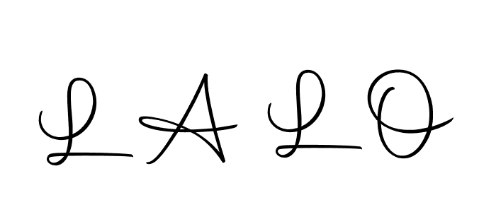 You should practise on your own different ways (Autography-DOLnW) to write your name (L A L O) in signature. don't let someone else do it for you. L A L O signature style 10 images and pictures png