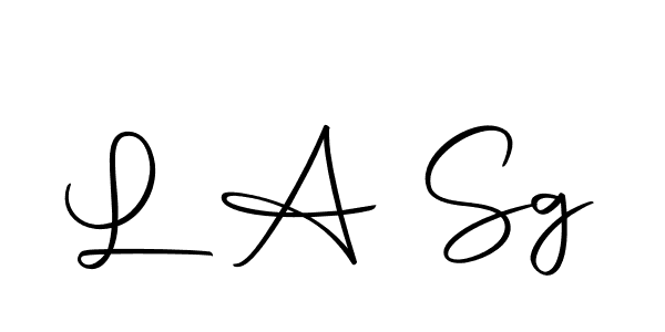 How to make L A Sg name signature. Use Autography-DOLnW style for creating short signs online. This is the latest handwritten sign. L A Sg signature style 10 images and pictures png