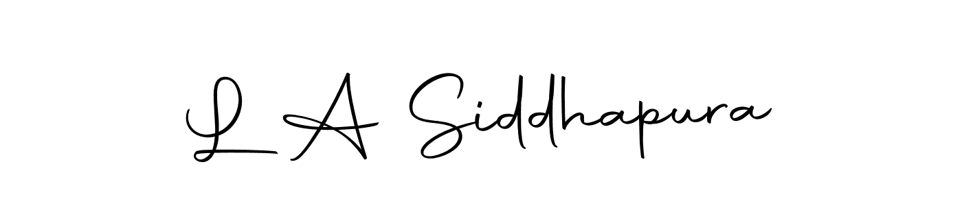 You should practise on your own different ways (Autography-DOLnW) to write your name (L A Siddhapura) in signature. don't let someone else do it for you. L A Siddhapura signature style 10 images and pictures png