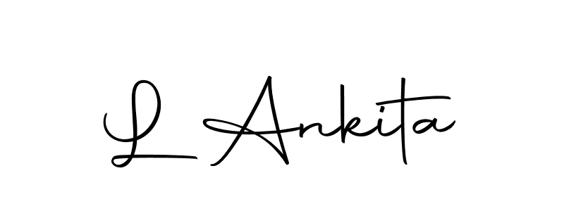 The best way (Autography-DOLnW) to make a short signature is to pick only two or three words in your name. The name L Ankita include a total of six letters. For converting this name. L Ankita signature style 10 images and pictures png