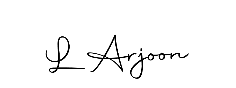 The best way (Autography-DOLnW) to make a short signature is to pick only two or three words in your name. The name L Arjoon include a total of six letters. For converting this name. L Arjoon signature style 10 images and pictures png
