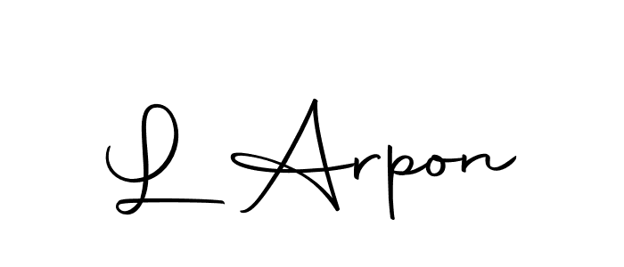 Make a beautiful signature design for name L Arpon. With this signature (Autography-DOLnW) style, you can create a handwritten signature for free. L Arpon signature style 10 images and pictures png