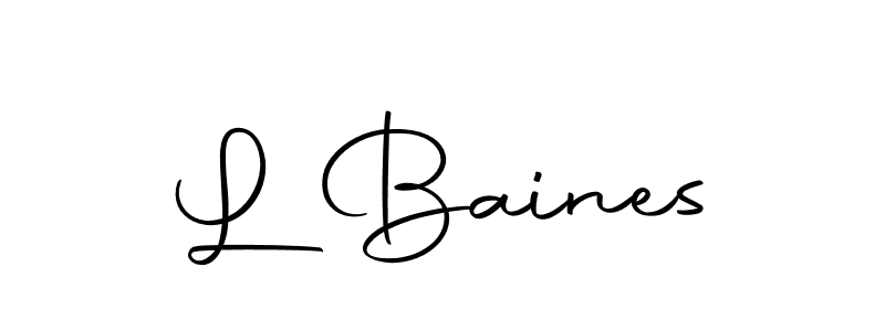 How to make L Baines signature? Autography-DOLnW is a professional autograph style. Create handwritten signature for L Baines name. L Baines signature style 10 images and pictures png