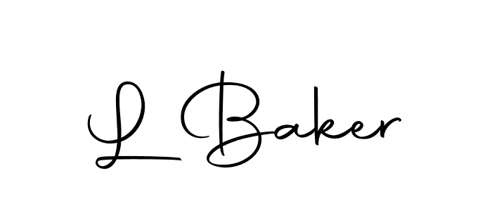 Create a beautiful signature design for name L Baker. With this signature (Autography-DOLnW) fonts, you can make a handwritten signature for free. L Baker signature style 10 images and pictures png