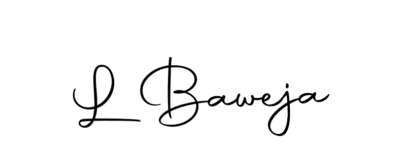 How to make L Baweja name signature. Use Autography-DOLnW style for creating short signs online. This is the latest handwritten sign. L Baweja signature style 10 images and pictures png