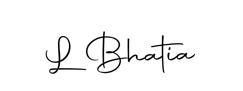 Make a beautiful signature design for name L Bhatia. With this signature (Autography-DOLnW) style, you can create a handwritten signature for free. L Bhatia signature style 10 images and pictures png