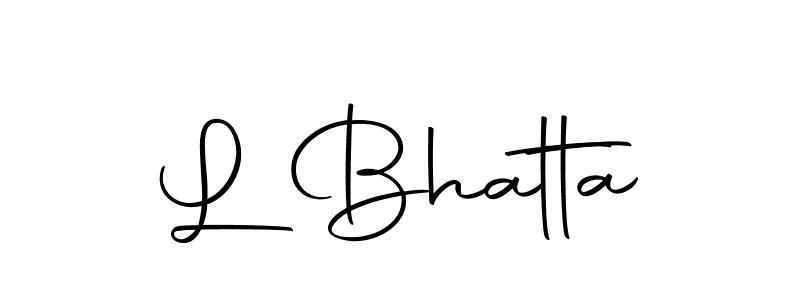 How to make L Bhatta signature? Autography-DOLnW is a professional autograph style. Create handwritten signature for L Bhatta name. L Bhatta signature style 10 images and pictures png