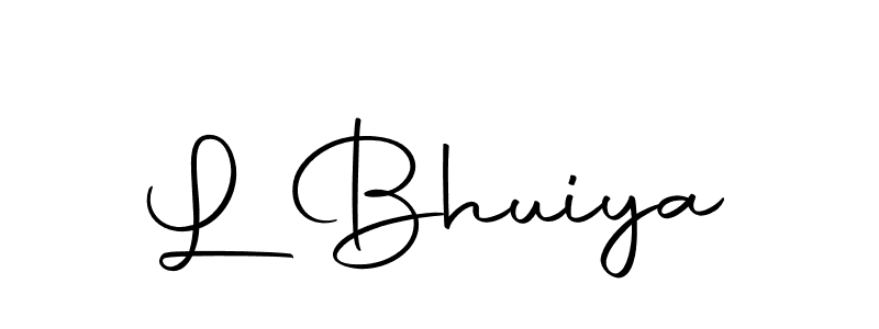 Use a signature maker to create a handwritten signature online. With this signature software, you can design (Autography-DOLnW) your own signature for name L Bhuiya. L Bhuiya signature style 10 images and pictures png