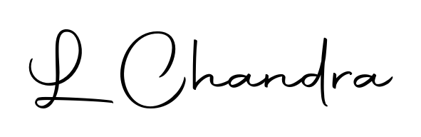 Discover how L Chandra looks in an executive cursive font (Autography-DOLnW). Perfect for legal documents, invoices, and certificates. L Chandra signature style 10 images and pictures png