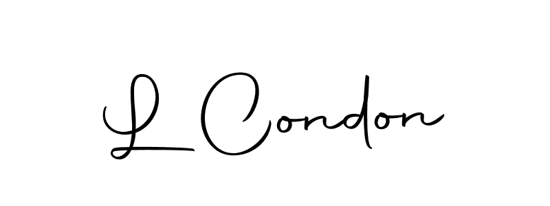 Create a beautiful signature design for name L Condon. With this signature (Autography-DOLnW) fonts, you can make a handwritten signature for free. L Condon signature style 10 images and pictures png