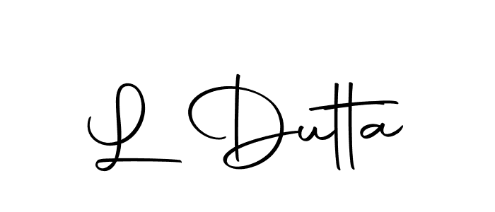 Create a beautiful signature design for name L Dutta. With this signature (Autography-DOLnW) fonts, you can make a handwritten signature for free. L Dutta signature style 10 images and pictures png