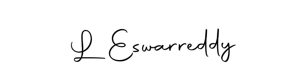How to make L Eswarreddy name signature. Use Autography-DOLnW style for creating short signs online. This is the latest handwritten sign. L Eswarreddy signature style 10 images and pictures png