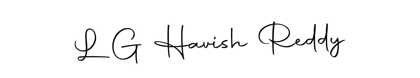 Create a beautiful signature design for name L G Havish Reddy. With this signature (Autography-DOLnW) fonts, you can make a handwritten signature for free. L G Havish Reddy signature style 10 images and pictures png