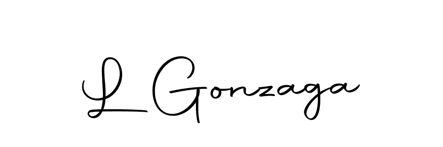 Use a signature maker to create a handwritten signature online. With this signature software, you can design (Autography-DOLnW) your own signature for name L Gonzaga. L Gonzaga signature style 10 images and pictures png