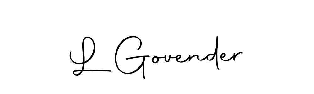 Also we have L Govender name is the best signature style. Create professional handwritten signature collection using Autography-DOLnW autograph style. L Govender signature style 10 images and pictures png